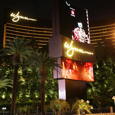 Bild: Digitale Außenwerbung in Form einer digitalen "LED Video Wall"Wall am Wynn Hotel in Las Vegas. Foto: 3M